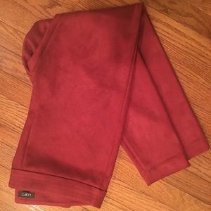 Size 12 suede pants in red - NWT